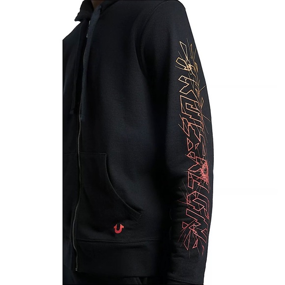 True Religion BrokenTrue Graphic Zip UP Sweatshirt - Picture 2 of 16